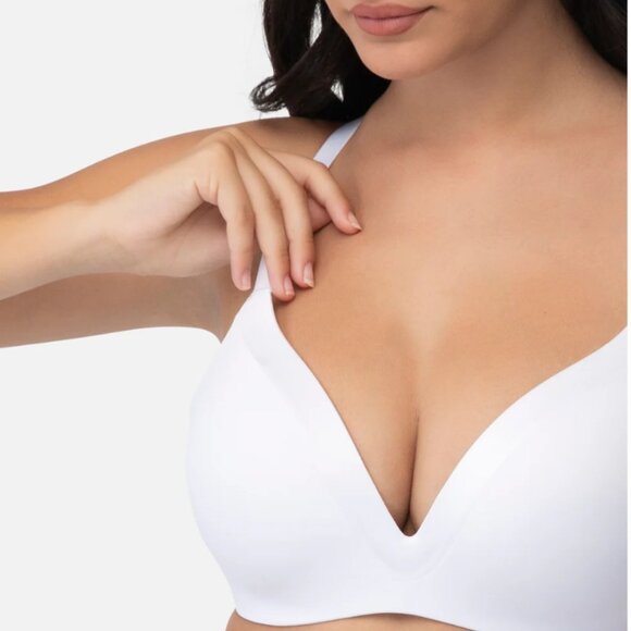 Underoutfit The Satin Grace 3D Molded White Bra New with Tags Size XL Style 1258 - Picture 4 of 14